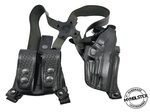 GLOCK 17, 22, 31 Shoulder Holster System with Double Mag Pouch
