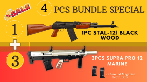 4 PCS BUNDLE Special: 1 Stal-12 BLACK WOOD & 3 SUPRA PRO MARINE | 4 PCS TOTAL