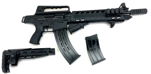 Emperor Arms Cobra-12 PXP Black with two magazines and stock