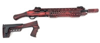 MOGULMAX ULTRA CERAKOTE NON NFA SEMI AUTO 12GA 18.5" BRL RED BATTLEWORN