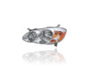 Headlight Assembly - Compatible/Replacement for '03-04 Toyota Corolla S - Smoked Dark Chrome Interior - Left Hand - Driver - 8115002210 - CAPA