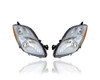 Headlight - Compatible/Replacement for '09-11 Toyota Yaris Hatchback - Halogen - Pair, Left Driver + Right Passenger Set - 8113052B50, 8117052B40
