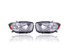 Headlight - Compatible/Replacement for '08-10 Toyota Highlander Base/SE/Limited (Japan Built) Only - White Chrome Bezel - Pair, Left Driver + Right Passenger Set - 8113048470, 8117048460 CAPA