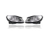 Headlight Assembly - Compatible/Replacement for '12-14 Mercedes-Benz C-Class Sedan - Halogen-Only - Pair, Left Driver + Right Passenger Set - 2048205459, 2048205359 CAPA