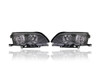 Headlight Assembly - Compatible/Replacement for '02-05 BMW 3-Series Sedan/Wagon - Halogen Black Interior Bezel - Pair, Left Driver + Right Passenger Set - 63127165772, 63127165771