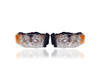 Headlight Assembly - Compatible/Replacement for '02-04 Dodge RAM Pickup (Exclude Sport) - Halogen Chrome Interior - Pair, Left Driver + Right Passenger Set - 55077120AF, 55077121AF