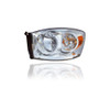 Headlight Assembly - Compatible/Replacement for '07-09 Dodge RAM Pickup - Chrome Interior - Left Hand - Driver - 68003125AD CAPA