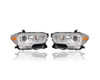 Headlight Assembly - Compatible/Replacement for '18-23 Toyota Tacoma SR5 - Halogen Without Fog Lamp, With Halogen Daytime Running Light - Pair, Left + Right Set - 8111004251, 8115004251 CAPA