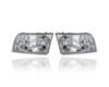 Headlight - Compatible/Replacement for '98-11 Ford Crown Victoria - Pair, Left Driver + Right Passenger Set - 4W7Z13008B, 4W7Z13008A - CAPA