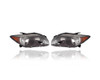 Headlight - Compatible/Replacement for '05-07 Scion tC Base - Chrome Interior Bezel - Pair, Left Driver + Right Passenger Set - 8113021130, 8117021130 - CAPA