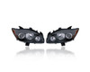Headlight - Compatible/Replacement for '08-10 Scion tC Base - Chrome Interior Bezel - Pair, Left Driver + Right Passenger Set - 8113021190, 8117021190 - CAPA