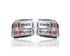 Headlight Assembly - Compatible/Replacement for '05-07 Ford F-250/F-350/F-450/F-550 Super Duty (Exclude Harley Davidson Model), 05-05 Excursion - Chrome Interior - Pair Set - 6C3Z13008AB, 6C3Z13008BB CAPA