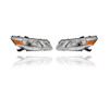 Headlight Assembly - Compatible/Replacement for '13-15 Honda Crosstour Hatchback EX/EXL - Pair, Left Driver + Right Passenger Set - 33100TP6A21, 33150TP6A21 - CAPA
