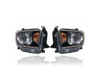 Headlight Assembly - Compatible/Replacement for '18-21 Toyota Tundra SR/SR5 - Halogen Without LED Daytime Running Light, Black Interior Bezel - Pair Set - 811100C130, 811500C130