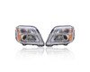 Headlight Assembly - Compatible/Replacement for '10-15 GMC Terrain - Pair, Left Driver + Right Passenger Set - 23319180, 23319179