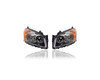 Headlight - Compatible/Replacement for '09-12 Toyota RAV4 Sport (Japan Built) - Halogen Black Interior Bezel - Pair, Left Driver + Right Passenger Set - 8113042480, 8117042480 - CAPA