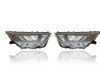 Headlight - Compatible/Replacement for '19-21 Toyota RAV4/Hybrid LE (Japan Built) - Halogen/LED, Black Bezel - Pair, Left Driver + Right Passenger Set - 8113042821, 8117042821 - CAPA