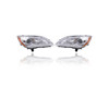 Headlight Assembly - Compatible/Replacement for '11-14 Chrysler 200 Sedan/Convertible LX/Touring/Limited - Halogen, Chrome Interior Bezel - Pair, Set - 5182590AC, 5182591AC - CAPA