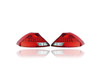 Tail Light - Compatible/Replacement for '06-07 Honda Accord Coupe - Black Rim - Pair, Left Driver + Right Passenger Set - 33501SDNA11, 33551SDNA11