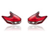 Tail Light Assembly - Compatible/Replacement for '18-21 Nissan Kicks - Outer On Body - Pair, Left Driver + Right Passenger Set - 265505RL0A, 265555RL0A