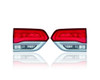 Tail Light Assembly - Compatible/Replacement for '14-21 Jeep Grand Cherokee Laredo/Limited-Only - Inner Chrome Trim - Pair, Left Driver + Right Passenger Set - 68110046AH, 68110047AH - CAPA