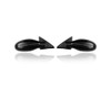 Door Mirror - Compatible/Replacement for '05-06 Nissan Altima SL/SE-R - Powered, Heated, Black, Non-Foldaway - Pair, Left Driver + Right Passenger Set - 96301ZB170, 96302ZB170
