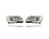 Headlight - Compatible/Replacement for '15-17 Chrysler 300 Sedan S/AWD/Limited/C-Only - Halogen, Chrome Bezel - Pair, Left Driver + Right Passenger Set - 68196276AD, 68196277AD - CAPA