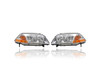 Headlight - Compatible/Replacement for '01-03 Acura MDX - Pair, Left Driver + Right Passenger Set - 33101S3VA01, 33151S3VA01 - CAPA