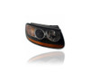 Headlight - Compatible/Replacement for '10-12 Hyundai Santa Fe - Halogen With Orange Light-Bar On Bottom, Black Bezel - Right Hand - Passenger - 921020W100 - CAPA
