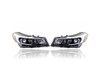 Headlight - Compatible/Replacement for '17-18 Kia Forte/5/LX (Korea Built) - Halogen Without LED Daytime Running Light - Pair, Left Driver + Right Passenger Set - 92102A7700, 92101A7700 - CAPA