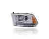 Headlight - Compatible/Replacement for '13-15 RAM Pickup 1500/2500/3500 Sport/Laramie - Halogen Projector, Chrome Interior - Left Hand - Driver - 68093217AD