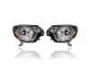 Headlight - Compatible/Replacement for '14-15 Toyota Tacoma PreRunner/TRD Sport/4WD - Halogen, Black Interior Bezel - Pair, Left Driver + Right Passenger Set - 8111004221, 8115004221 - CAPA