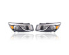 Headlight Assembly - Compatible/Replacement for '15-18 Kia Sedona L/LX - Halogen Without LED Daytime Running Lamp - Pair, Left Driver + Right Passenger Set - 92102A9110, 92101A9110