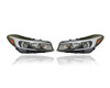 Headlight Assembly For 17-17 Kia Forte-Sedan, 17-July'17 Forte5 SX - Halogen, Without LED-Position-Lamp - CAPA - Pair, Left Driver + Right Passenger Set - 92102B0700, 92101B0700