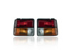 Tail Light - Compatible/Replacement for '80-83 Honda Civic Sedan - Pair, Left Driver + Right Passenger Set - 33501SA8672, 33551SA8672