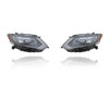 Headlight Assembly For 17-19 Nissan Rogue-S/SV/SL/Hybrid-SV (Exclude LED/SL-Premium/Hybrid-SL) - Halogen - Pair, Left Driver + Right Passenger Set - CAPA - 260106FL0A, 260606FL0A