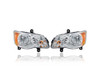 Headlight Assembly - Compatible/Replacement for '11-20 Dodge Grand Caravan, 08-16 Chrylser Town & Country LX/Touring/L - Halogen, Chrome Interior Bezel - Pair, Set - 5113336AI, 5113337AI - CAPA