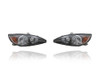 Headlight Assembly For 02-04 Toyota Camry-SE - Black Bezel - Pair, Left Driver + Right Passenger Set - 81110AA070, 81150AA070
