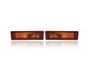 Turn Signal Light Assembly - Compatible/Replacement for '85-88 Nissan Maxima - Front On Bumper - Pair, Left Driver + Right Passenger Set - 2612015E00, 2612515E00