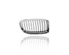 Grille - Compatible/Replacement for '09-11 BMW 3-Series Sedan, 09-12 Wagon (Exclude M3) - Chrome Frame, Black Vents, Right Hand - Passenger - 51137201968