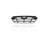 Grille - Compatible/Replacement for '16-16 Hyundai Tucson SE/Eco/Sport - Main Upper - Silver Frame/Trim, Black Insert, With Emblem Provision - 86350D3000RAM CAPA