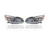 Headlight Assembly For HO2503169; HO2502169 16-17 Honda Accord-Sedan EX/EX-L/Sport - Pair Left and Right Set, Halogen-Type With LED-Daytime Running Light, CAPA