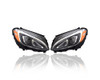 Headlight Assembly - Compatible/Replacement for '15-18 Mercedes-Benz C300 Sedan - LED Without Logo/Adaptive/Cornering Light - Pair, Left Driver + Right Passenger Set - 205906780364, 205906770364