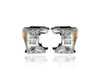Headlight Assembly - Compatible/Replacement for '20-22 Ford F-250/350/450/550 XL/XLT/Lariat/King Ranch - Halogen, Chrome - Pair, Left Driver + Right Passenger Set - LC3Z13008A, LC3Z13008B