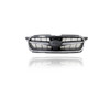 Grille - Compatible/Replacement for '08-09 Subaru Legacy - Upper Chrome Frame, Silver Trim Black Insert, Emblem Provision - 91121AG20A
