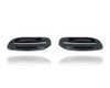 Fog Light Cover - Compatible/Replacement for '13-14 Dodge Dart - Chrome/Black - Pair, Left Driver + Right Passenger Set - 68163980AA, 68163981AA CAPA