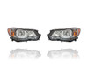 Headlight Assembly - Compatible/Replacement for '14-14 Subaru Impreza, 15-15 XV Crosstrek/Hybrid - Halogen - Pair, Left Driver + Right Passenger Set - 84001FJ081, 84001FJ091