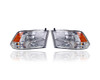 Headlight Assembly - Compatible/Replacement for '13-22 RAM Pickup 1500/Classic, 13-18 2500/3500 - Halogen, Reflector Chrome Interior - Pair, Left Driver + Right Passenger Set - 68096438AJ, 68096439AJ
