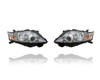 Headlight Assembly - Compatible/Replacement for '10-12 Lexus RX350 (Canada-Built) - HID/Xenon, Chrome Interior Bezel - Pair, Left Driver + Right Passenger Set - 811100E061, 811500E061 CAPA