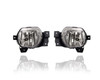 Fog Light Assembly For 01-04 Kia Rio Sedan, 02-04 Cinco/RXV - Pair, Both Left Driver + Right Passenger Set - KI2593105, KI2592105 92202FD000, 92201FD000